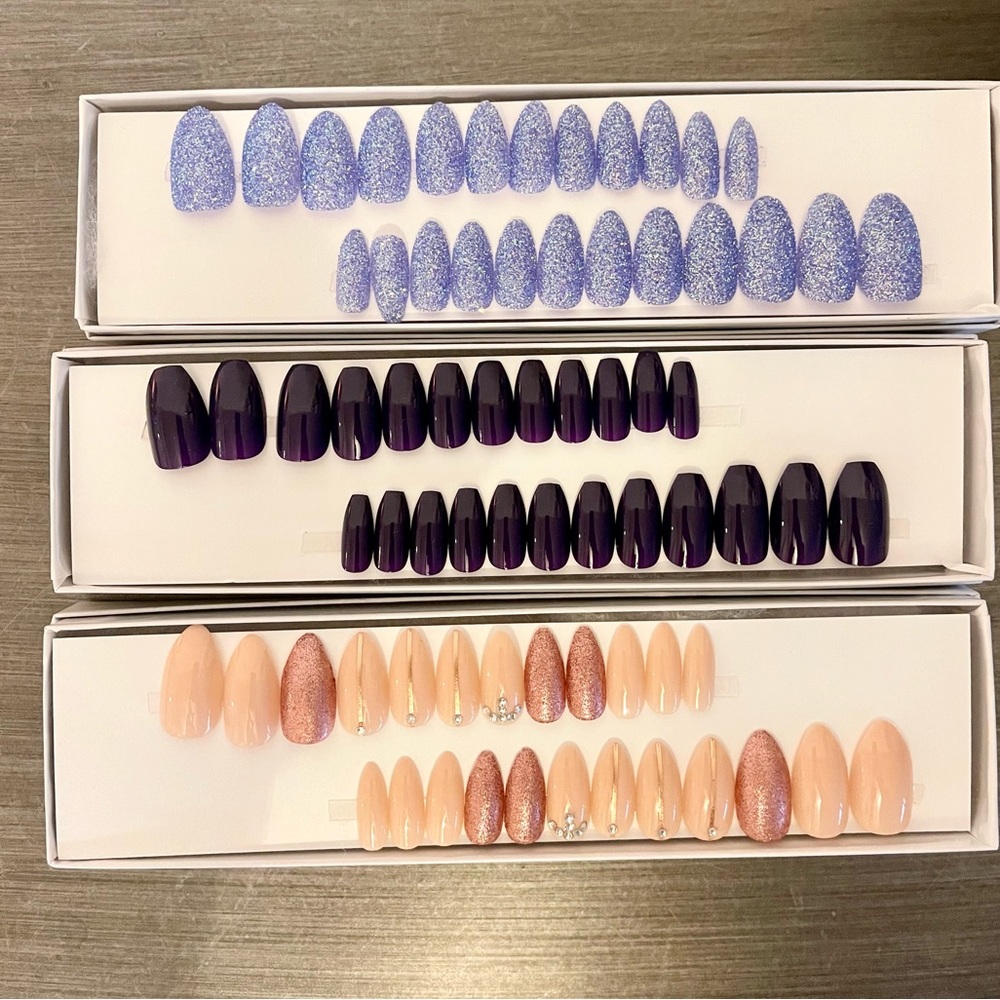 Stunning Press On Nails- 3 Sets